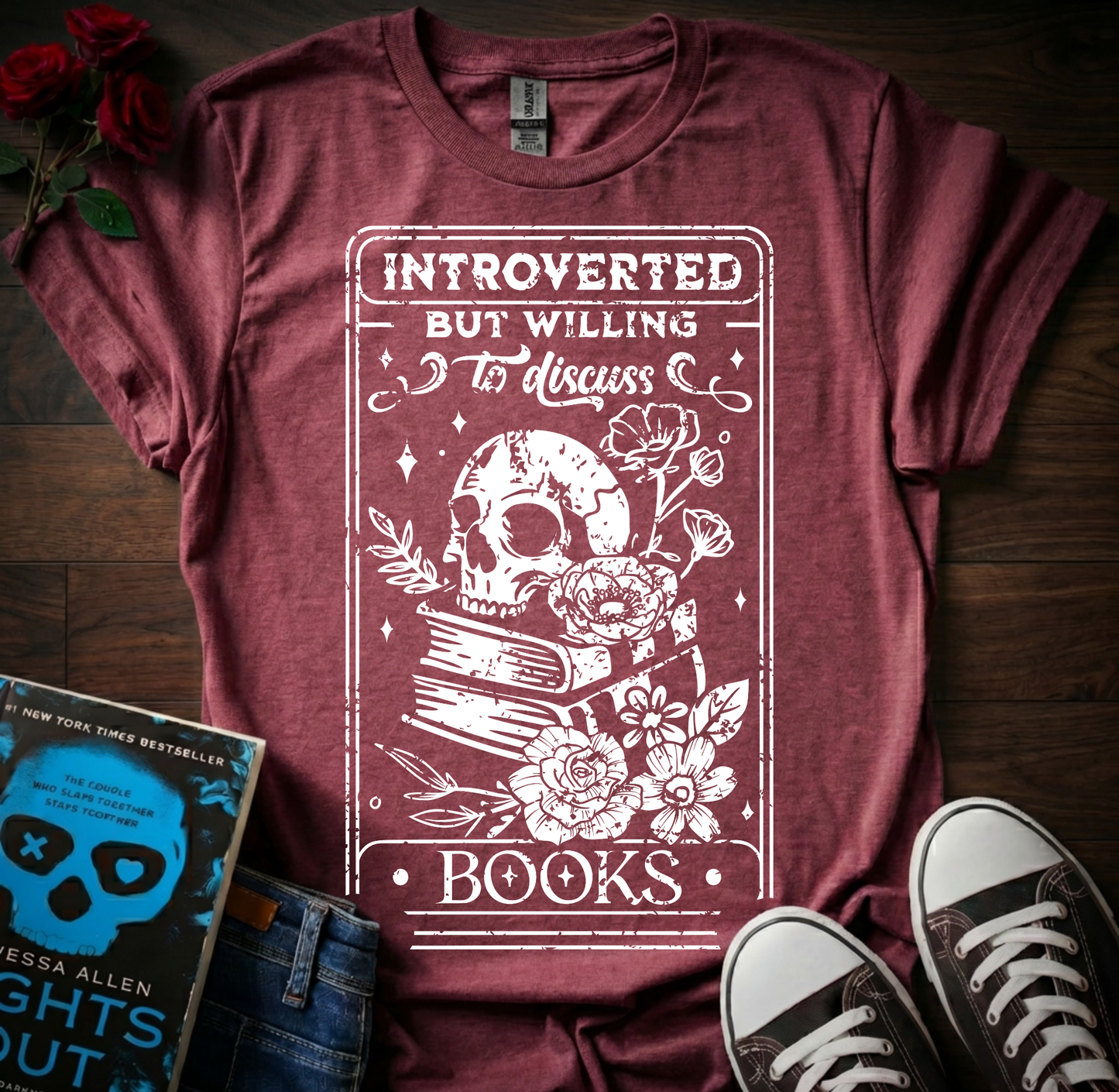 Willing To Discuss Books T-Shirt