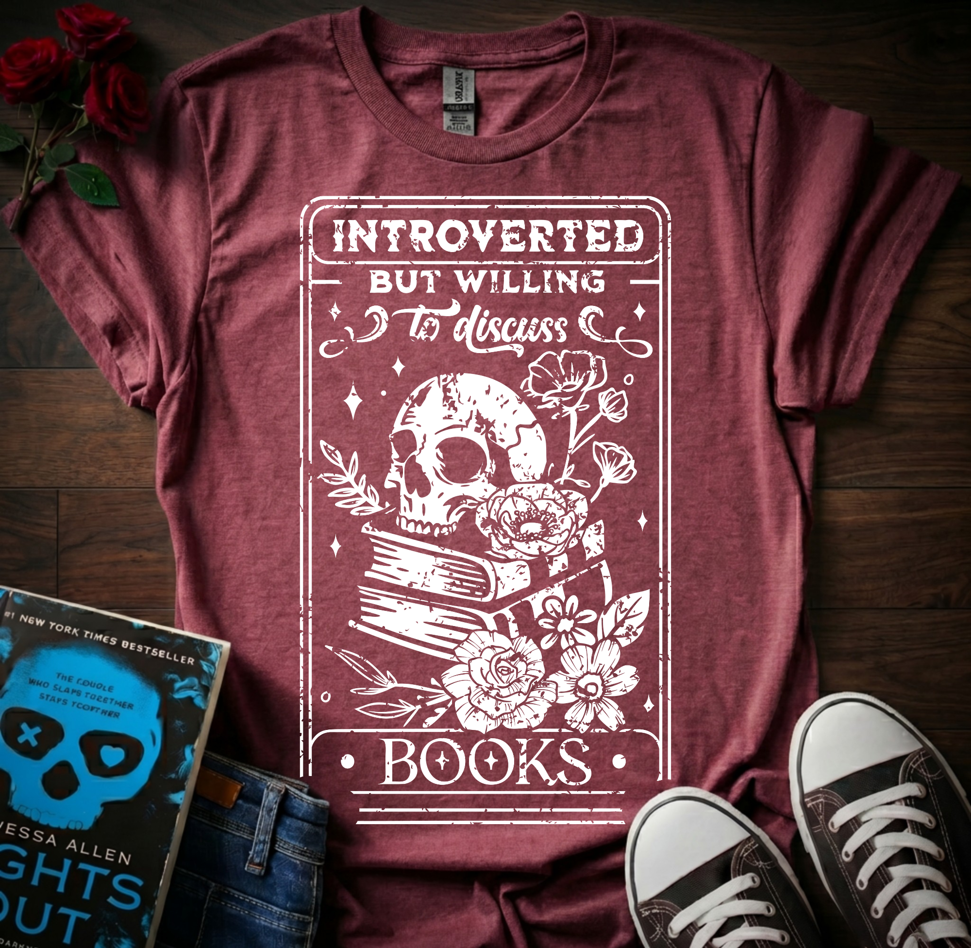 Willing To Discuss Books T-Shirt