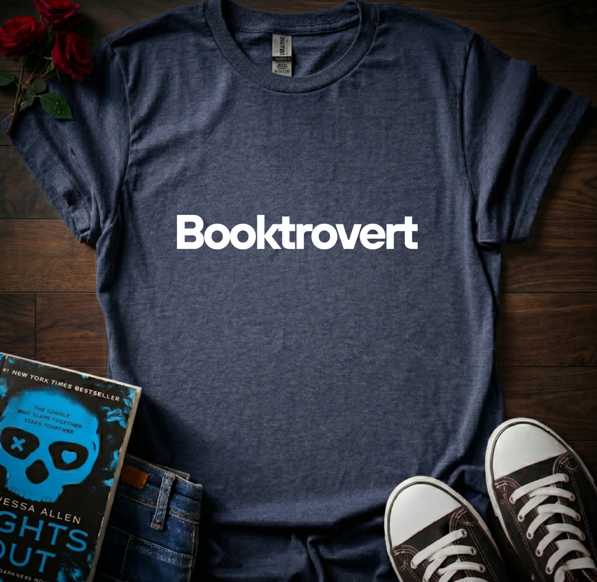 Booktrovert T-Shirt (Front & Back Prints)