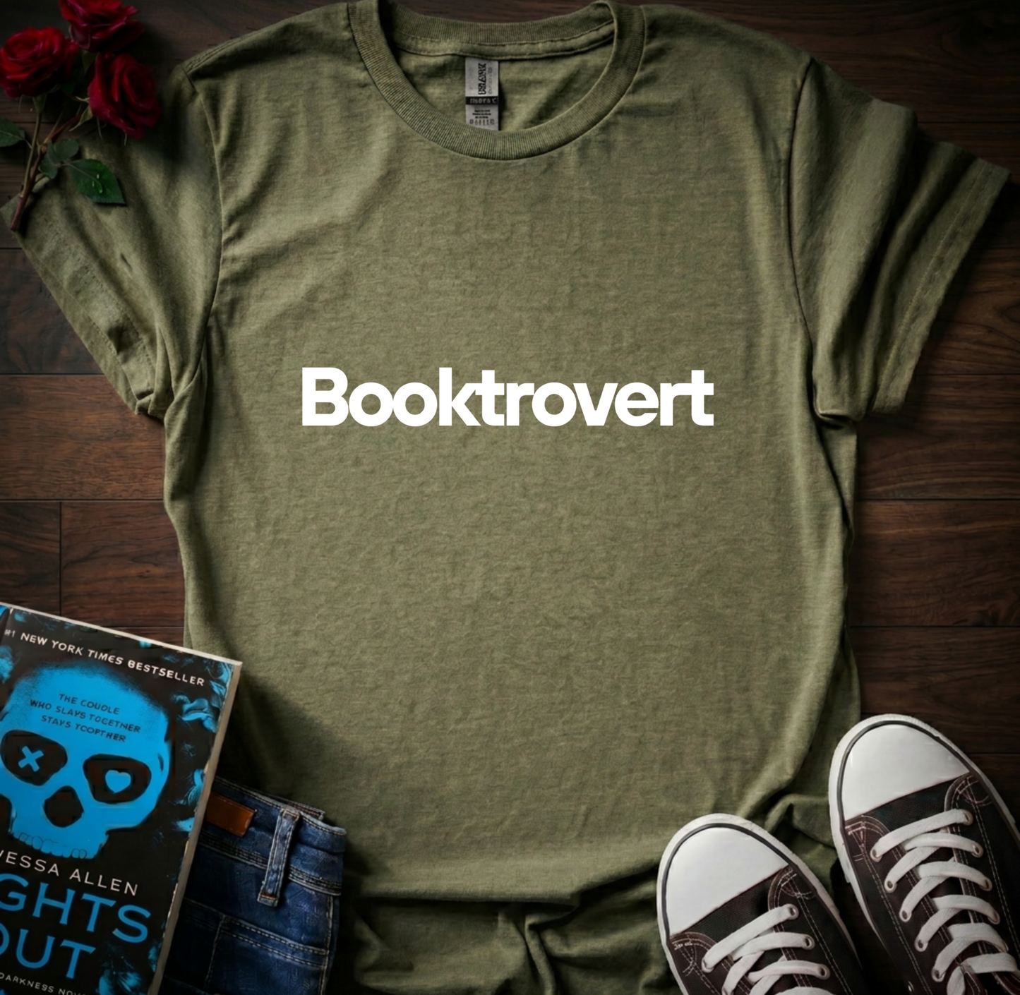 Booktrovert T-Shirt (Front & Back Prints)