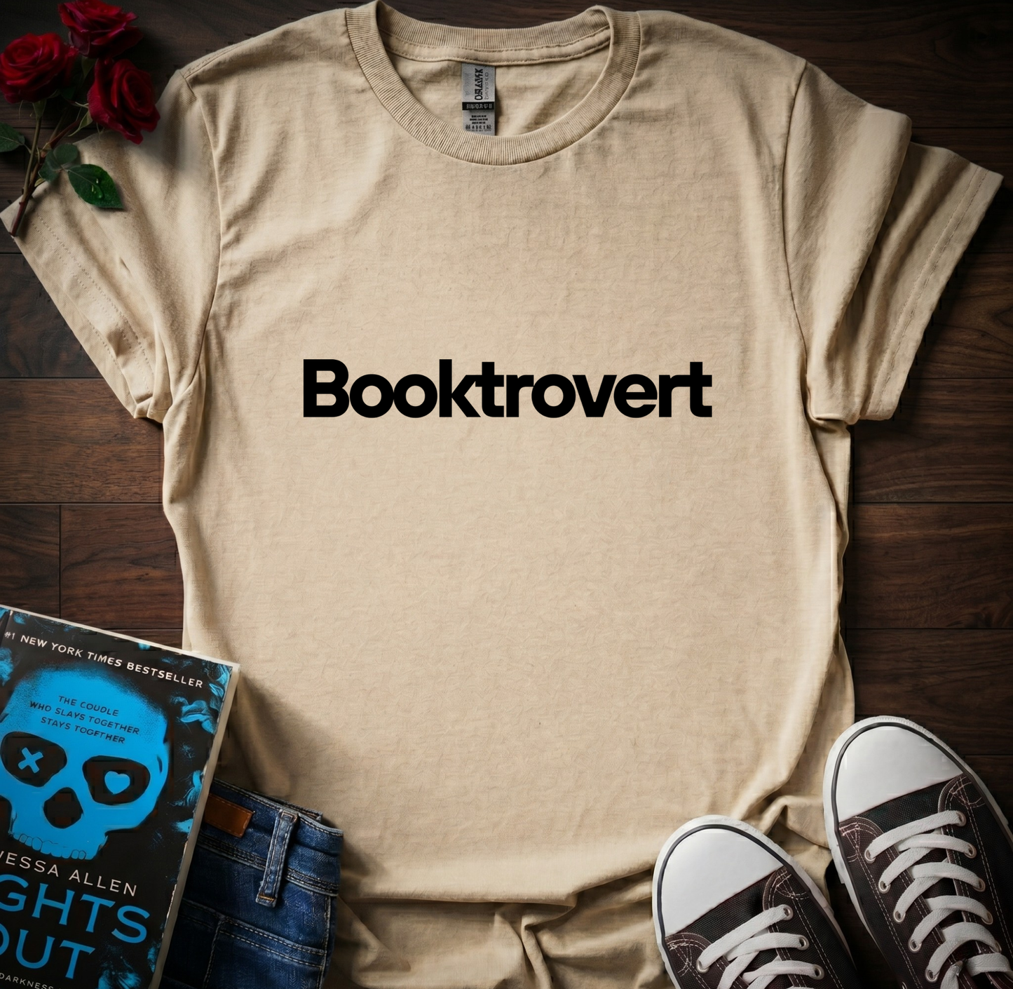 Booktrovert T-Shirt (Front & Back Prints)