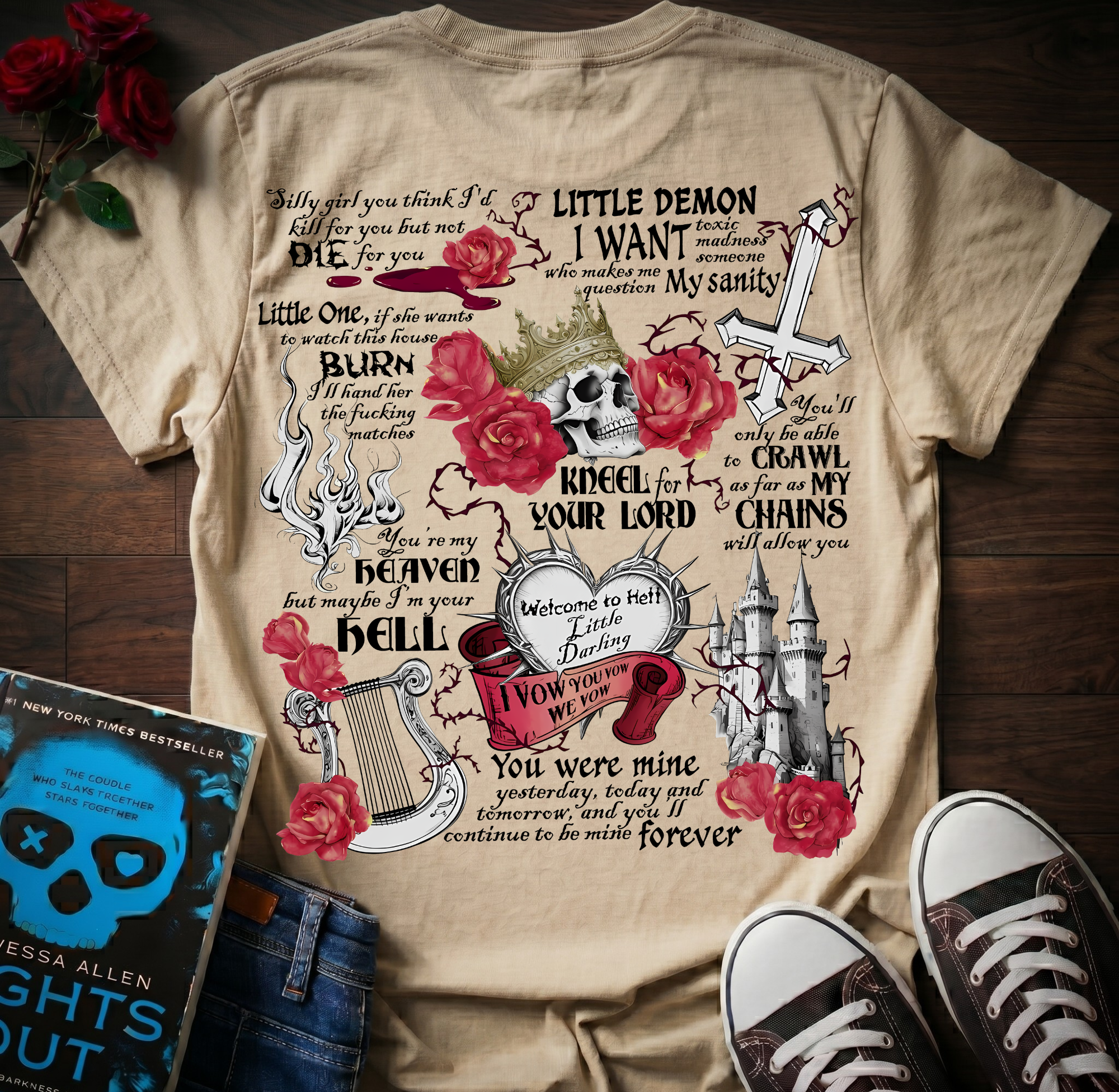 Welcome To Hell T-Shirt (Front & Back Prints)
