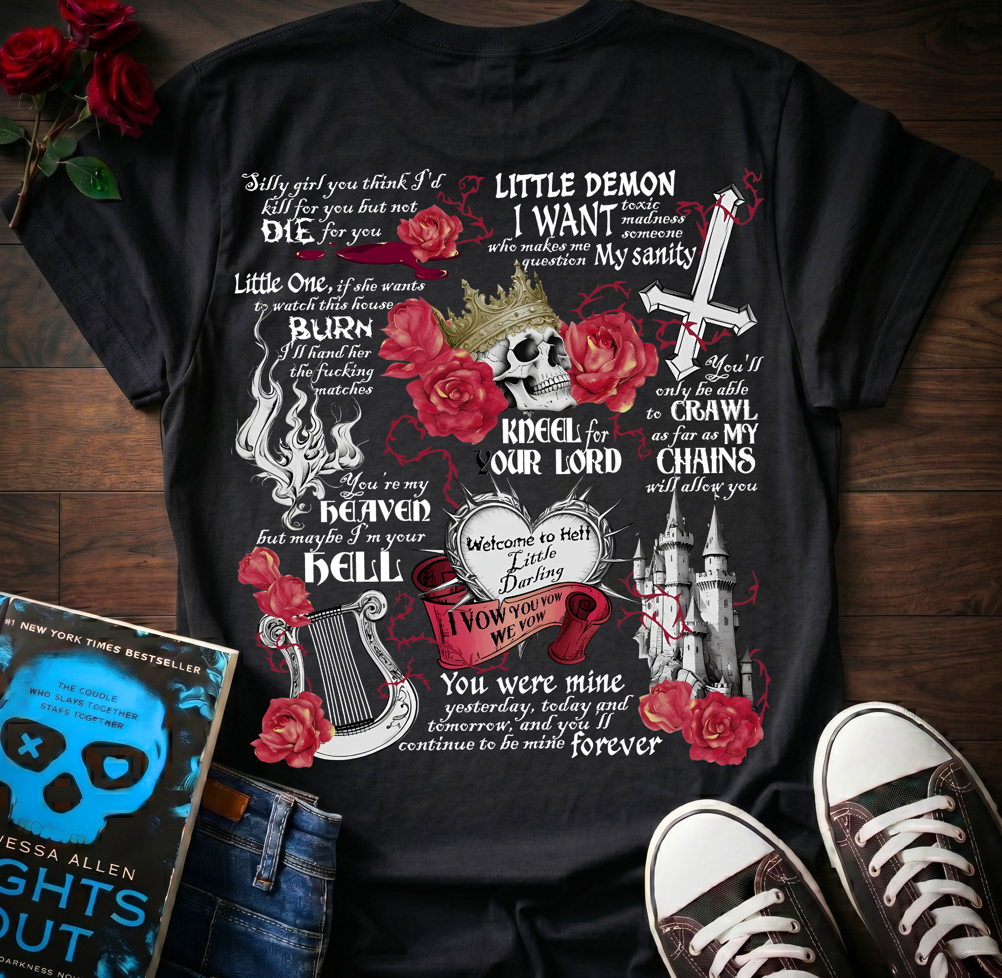 Welcome To Hell T-Shirt (Front & Back Prints)