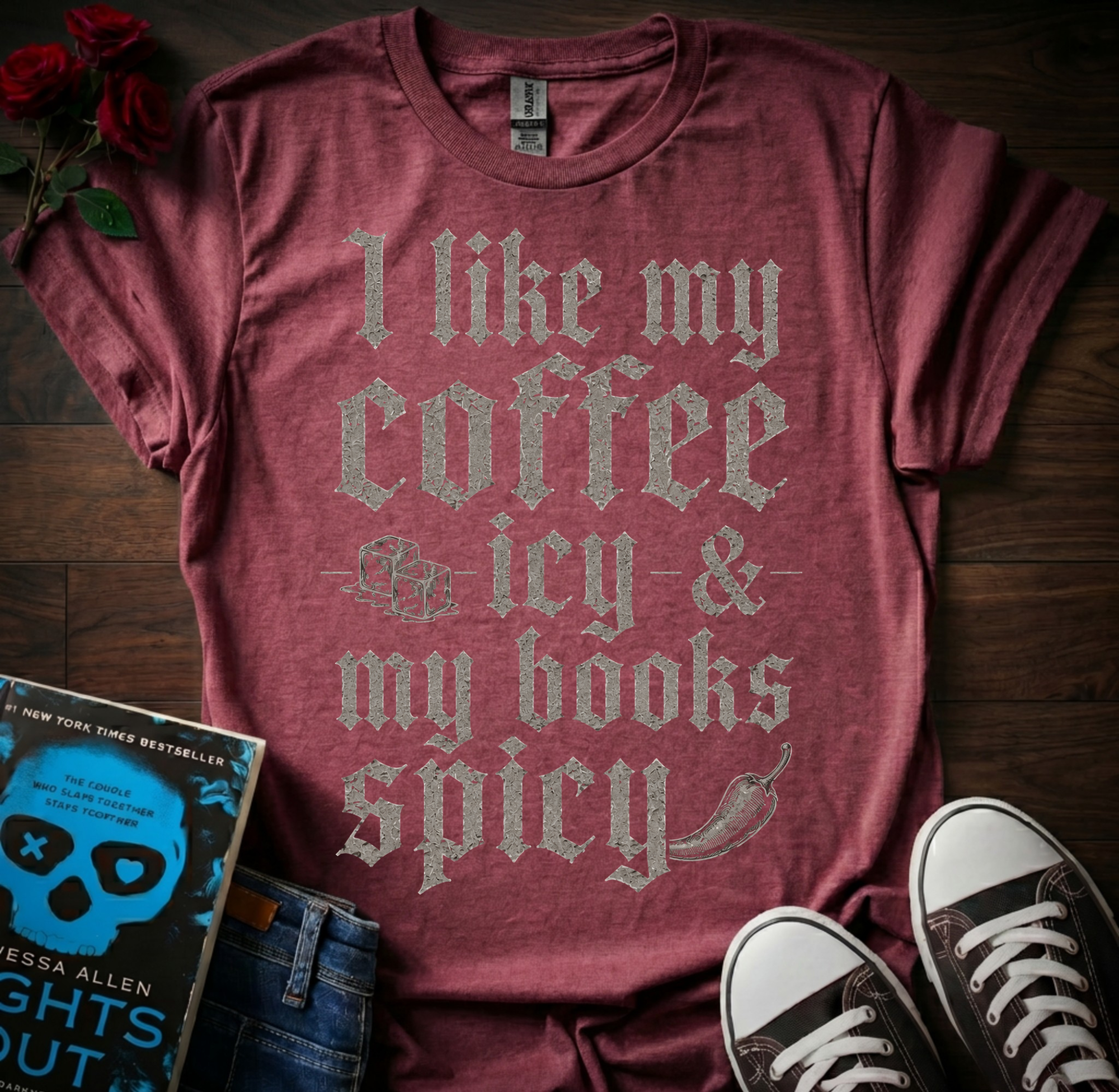 Coffee Icy & Books Spicy T-Shirt