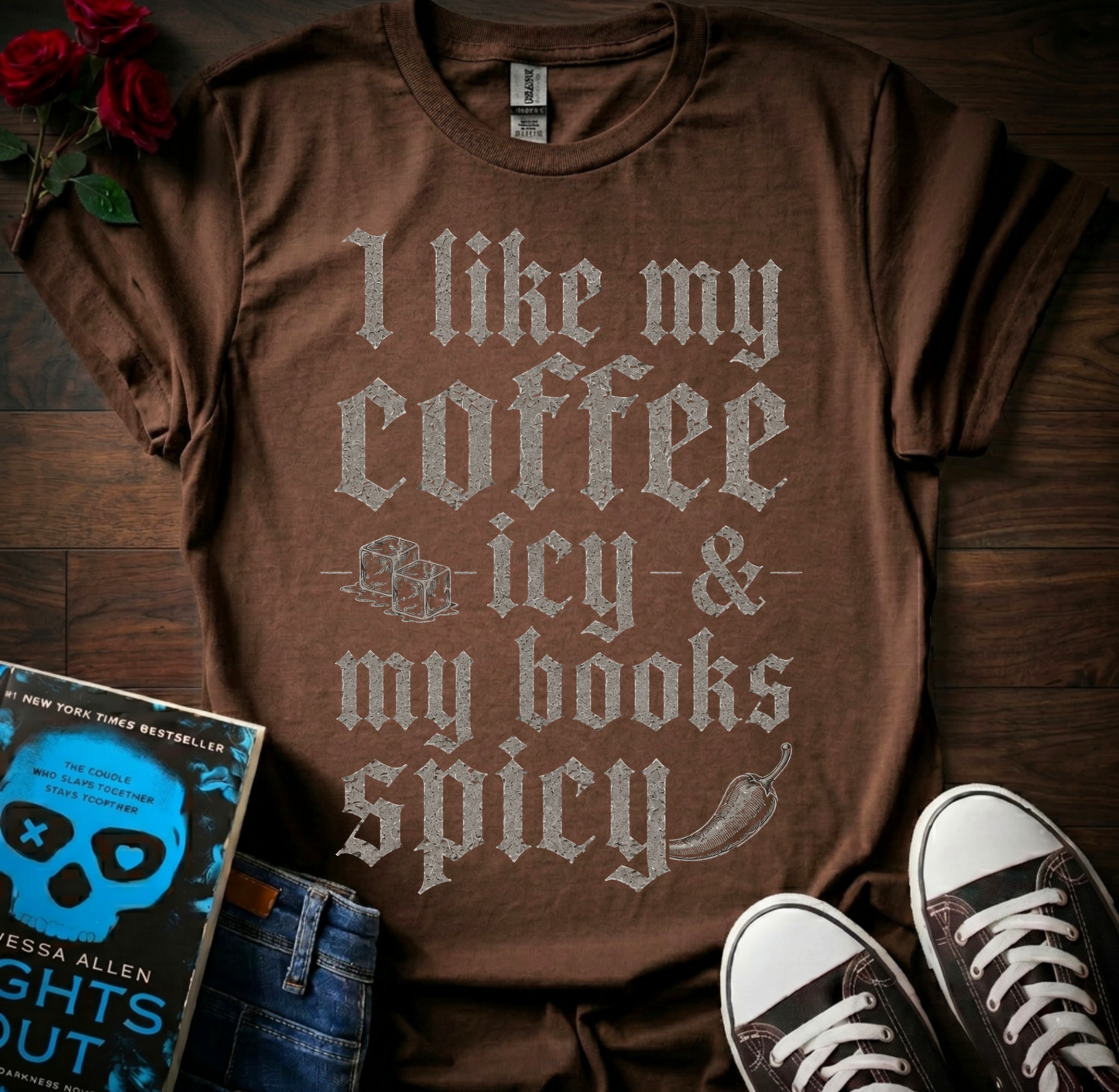 Coffee Icy & Books Spicy T-Shirt