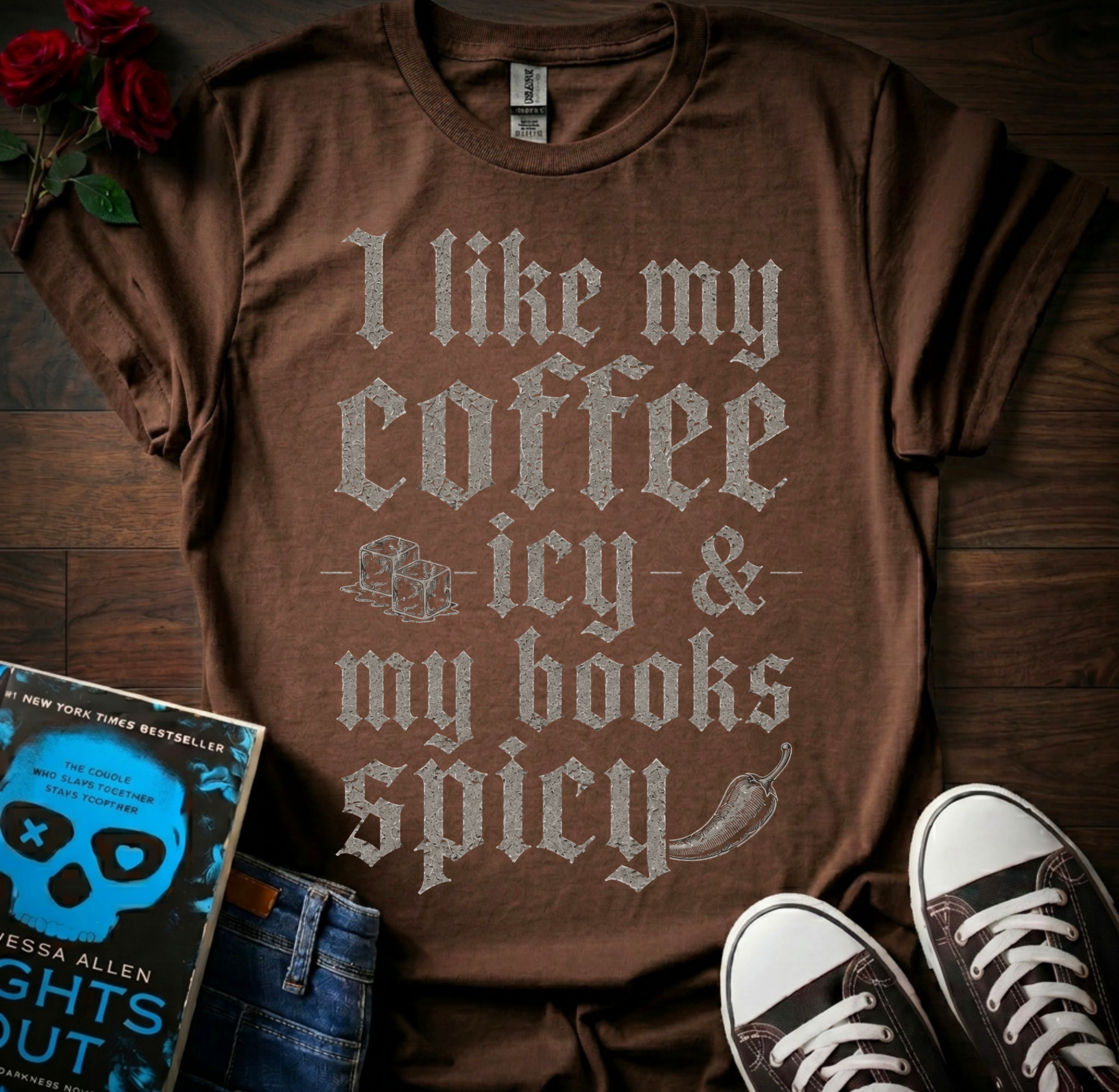 Coffee Icy & Books Spicy T-Shirt