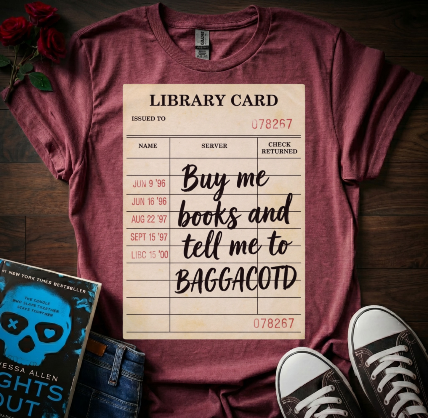 Libary Card (BAGGACOTD) T-Shirt