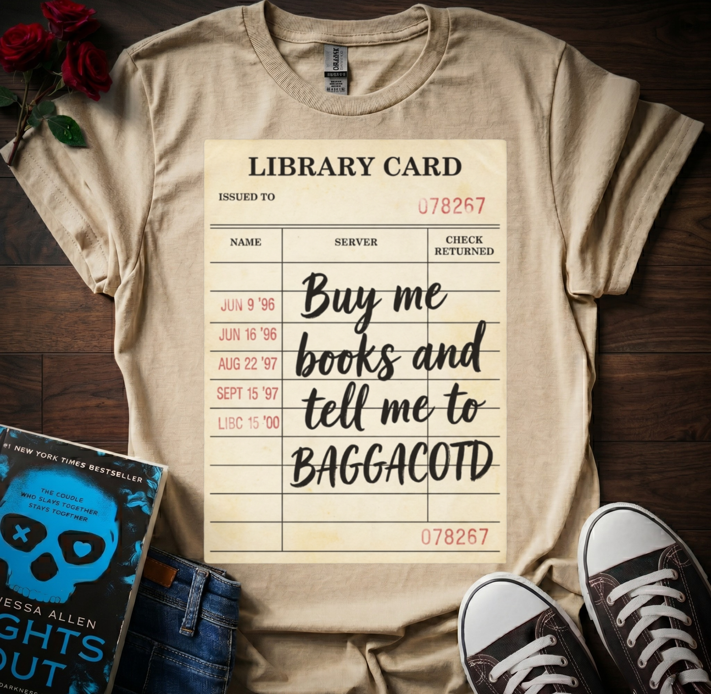 Libary Card (BAGGACOTD) T-Shirt