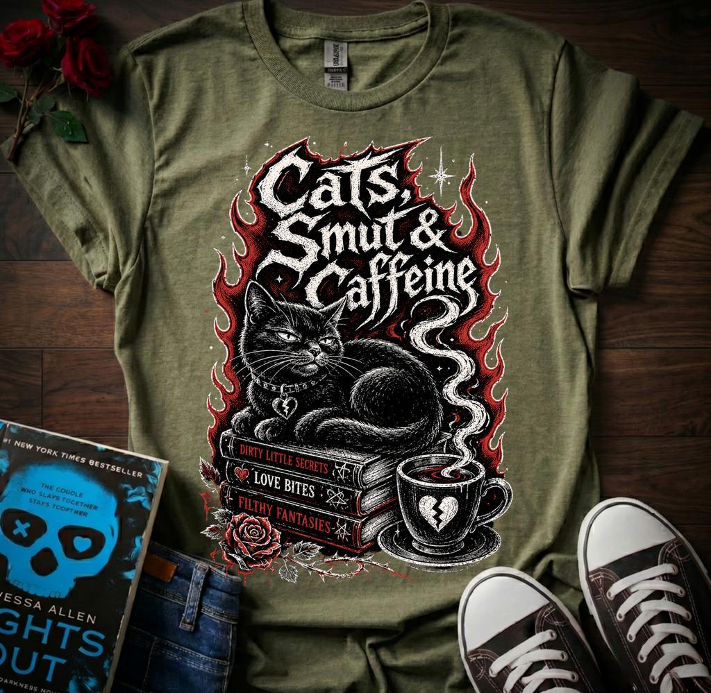 Cats, Smut & Caffeine T-Shirt