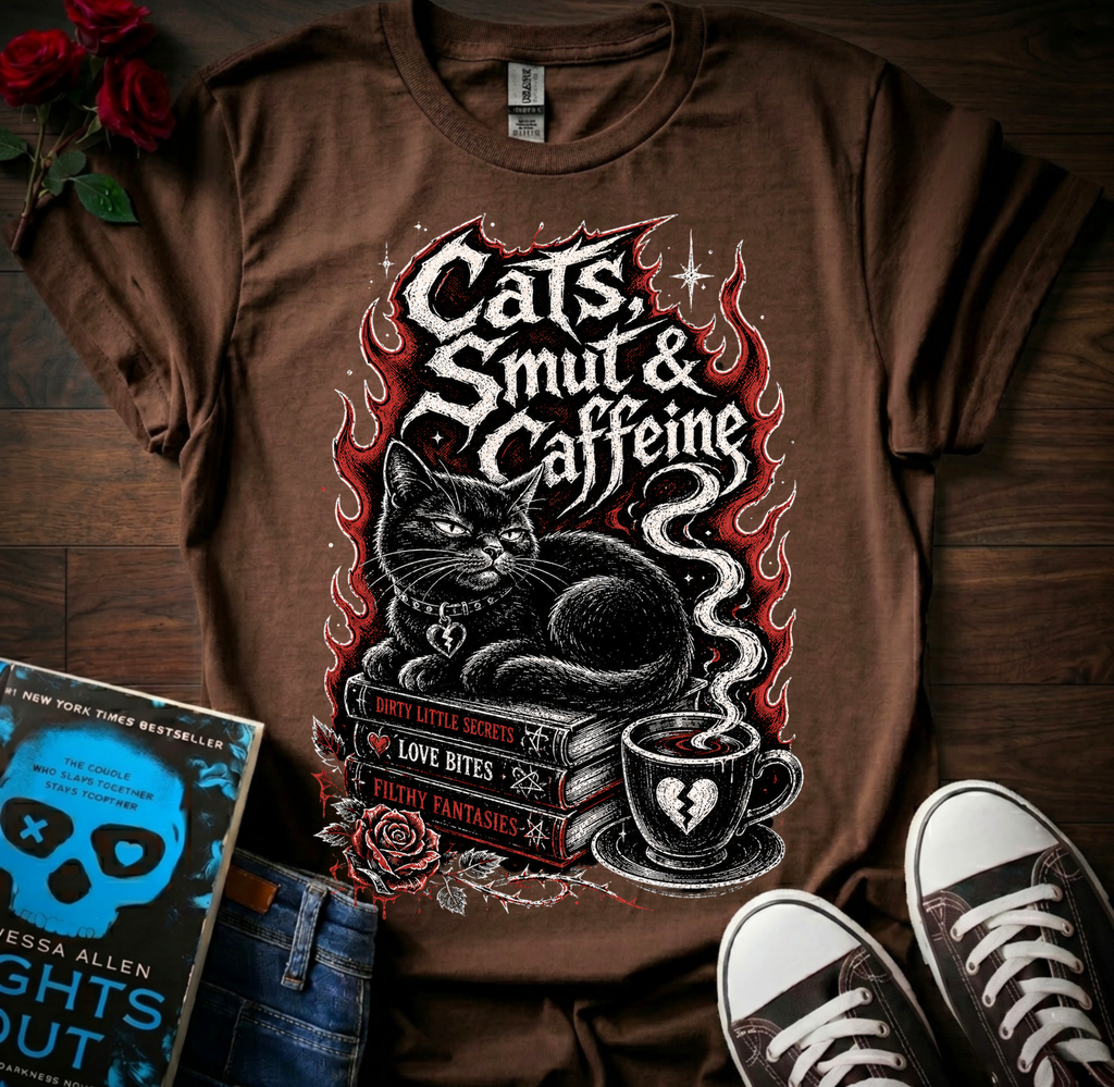 Cats, Smut & Caffeine T-Shirt